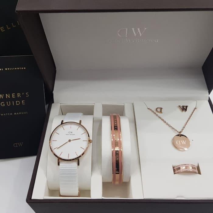 Jam Daniel Wellington DW Classic Dover White 5 Fullset Box