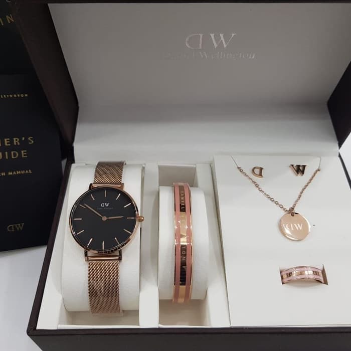 Jam Wanita Daniel Wellington DW Classic Petite 5 Fullset Box Original
