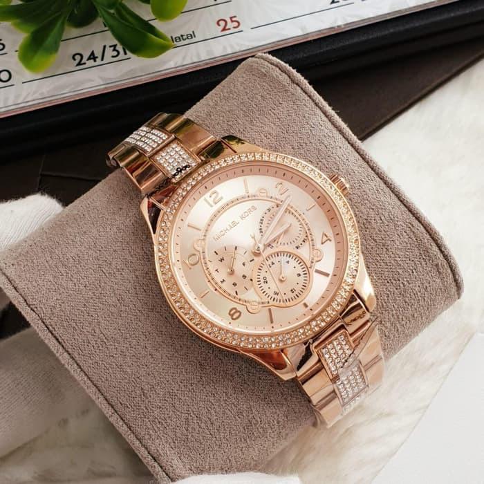 Jam Wanita Merek Mic Hael Kors MK 6614 RoseGold 3.8cm Original