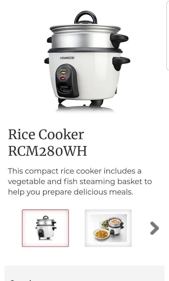 Kenwood 電飯煲連蒸籠 全新香港行貨 RCM280 300W, 家庭電器, 廚房電器, 焗爐及多士爐 Carousell