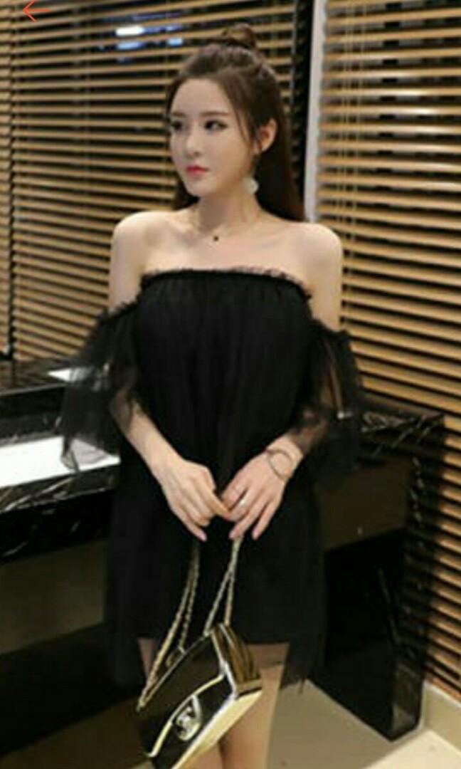 Korean Off Shoulder Party Dress