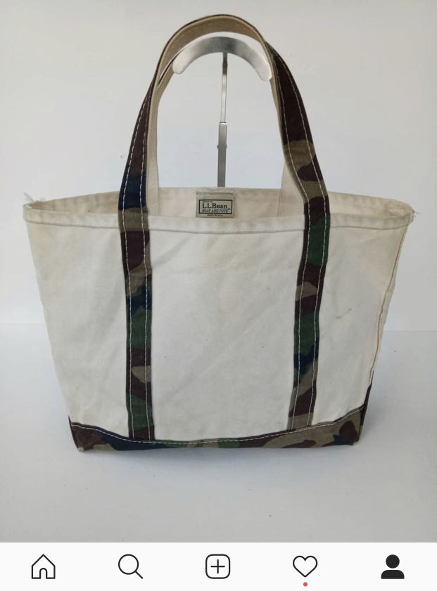 Ll bean shop camo tote bag