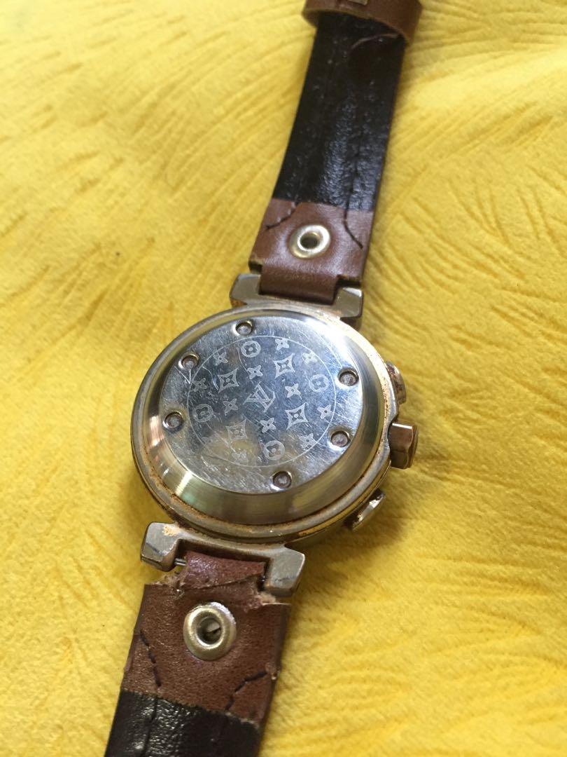 stainless steel louis vuitton chronometer watch real or fake