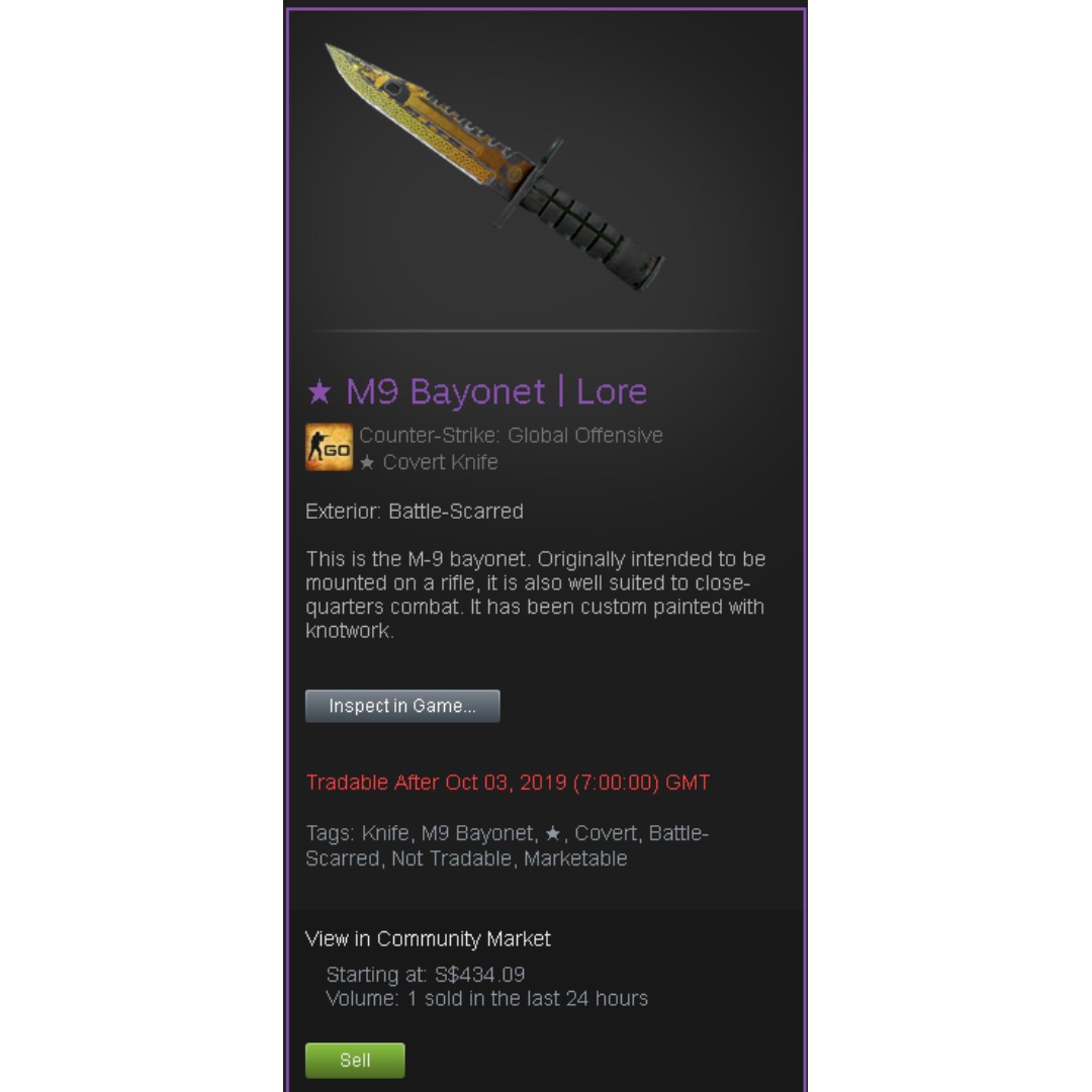 M9 Bayonet Lore Csgo Cs Go Toys Games Video Gaming In Game