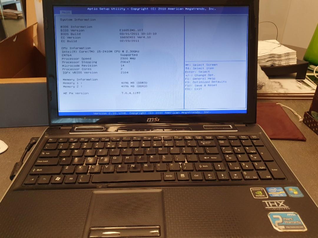 MSI Laptop MS-16G5, Computers & Tech, Laptops & Notebooks on Carousell
