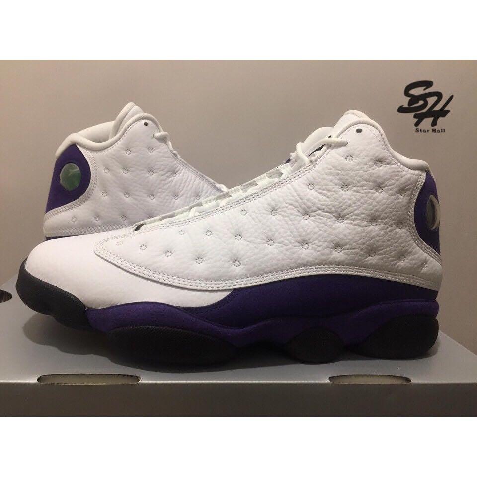 AIR JORDAN 13 RETRO “LAKERS” 湖人白紫414571-105, 他的時尚 AIR JORDAN 13 RETRO “LAKERS” 湖人白紫414571-105, 他的時尚