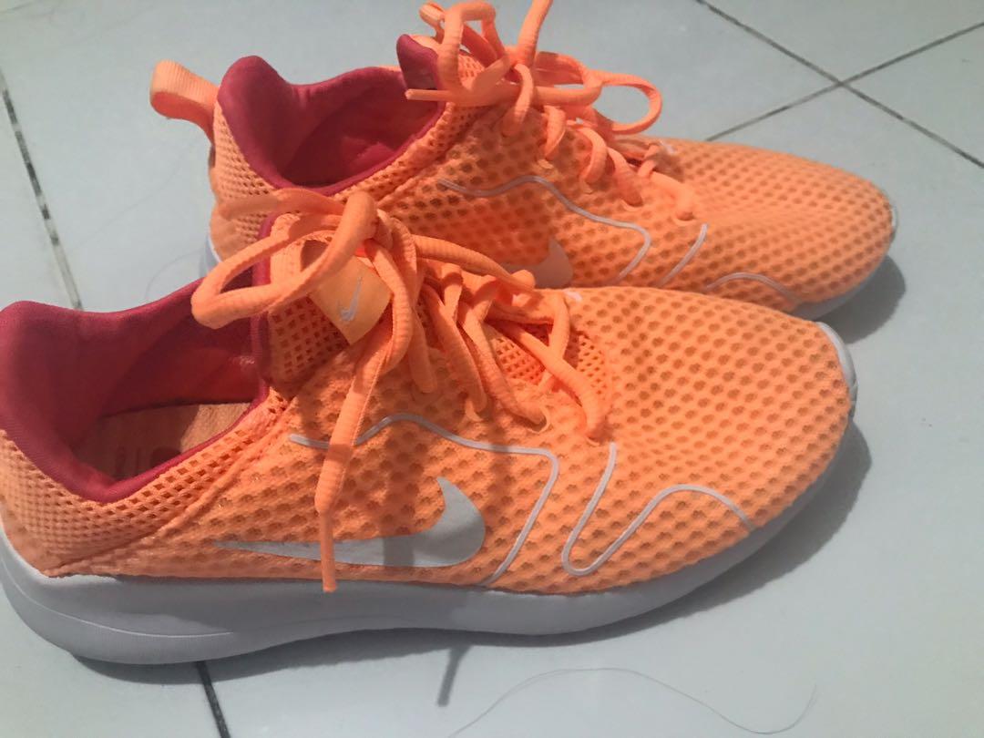 Nike neon orange running shoes, Women's 