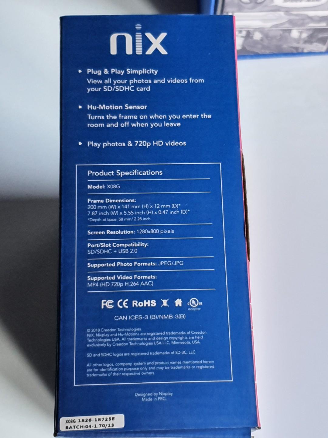 Nix 8 inch widescreen digital frame, Computers & Tech, Parts