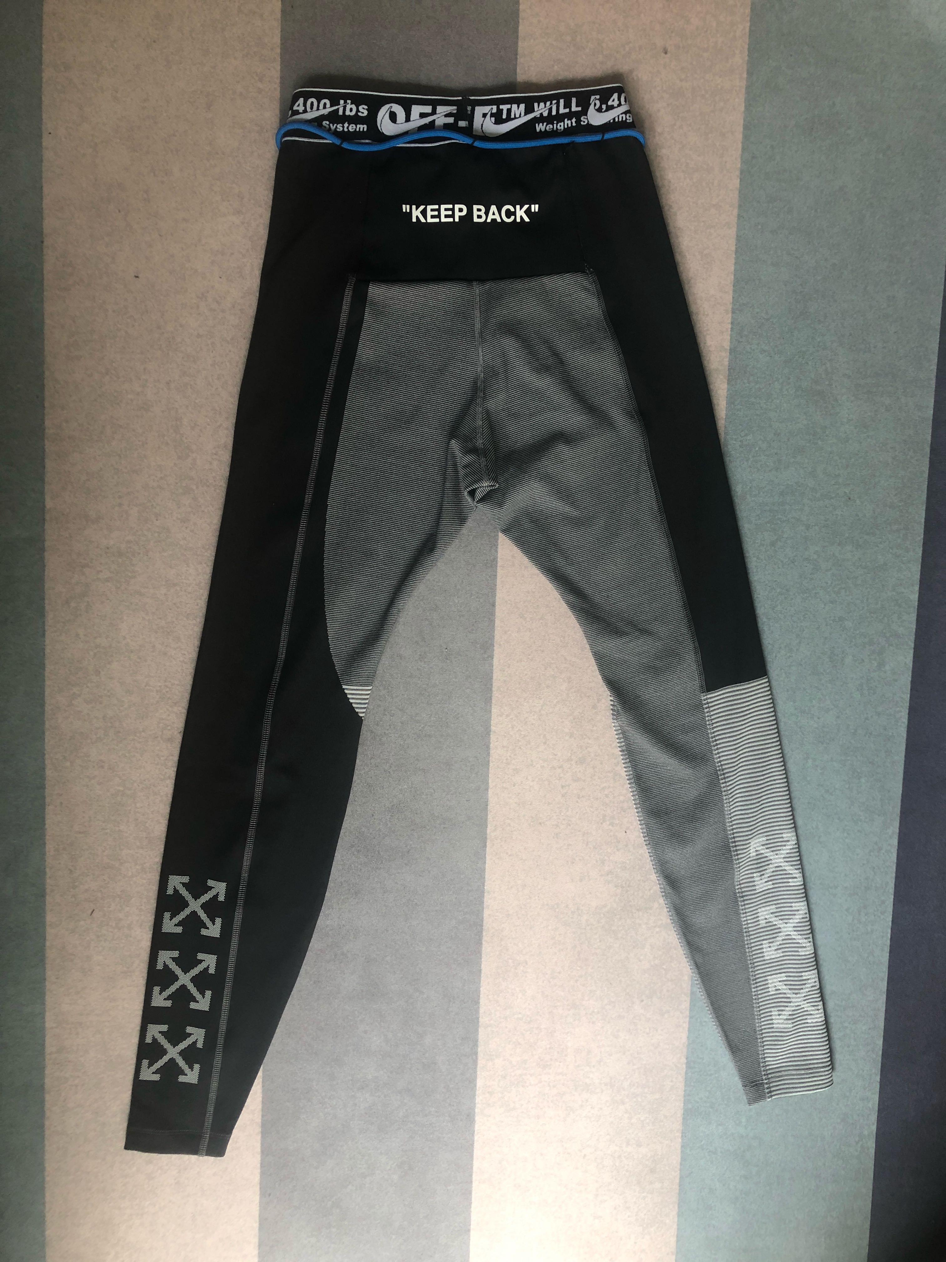 off white nike leggings grey