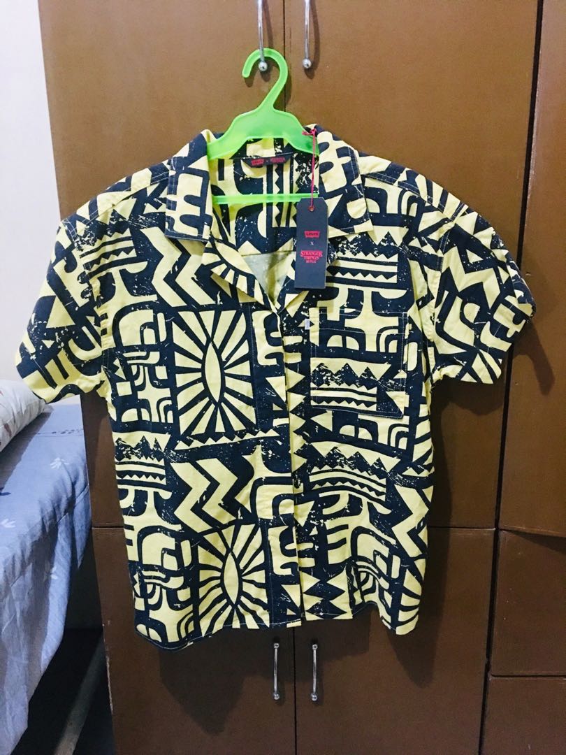 Stranger Things X Levi's Eleven Aztec Shirt, Men's Fashion, Tops & Sets,  Formal Shirts on Carousell