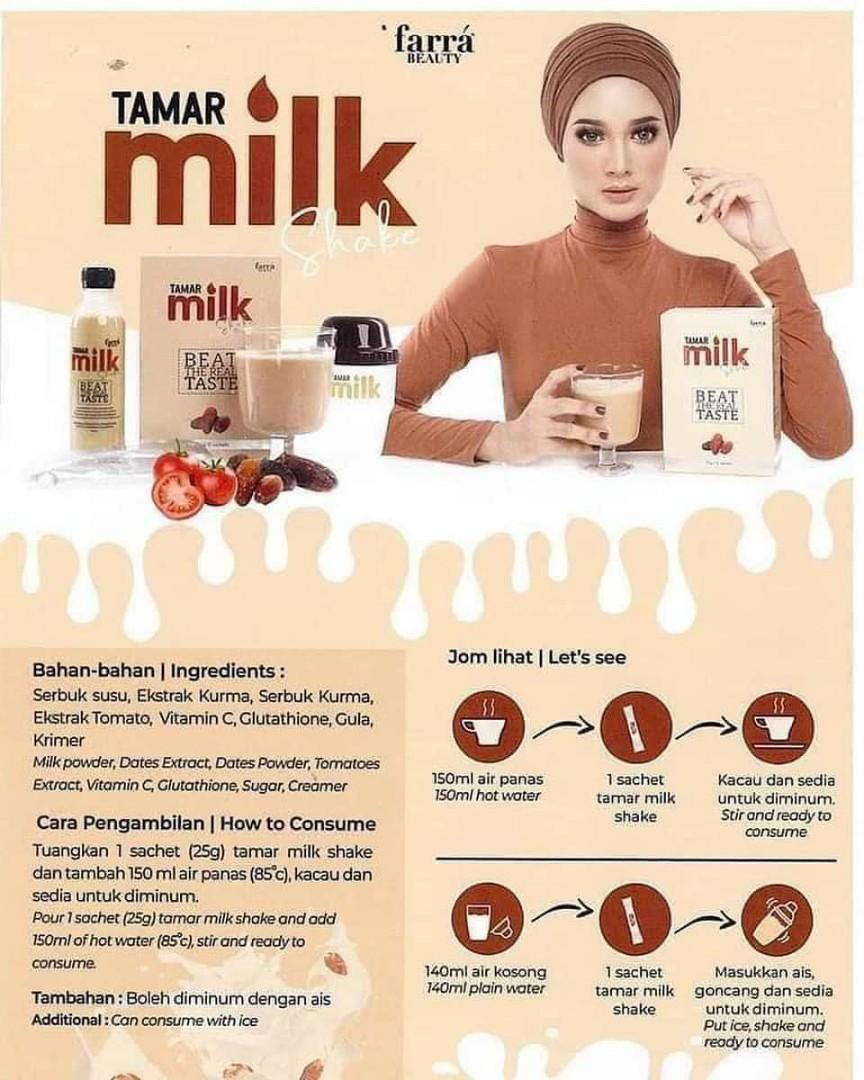 Tamar Milkshake Susu Kurma Dates Milk Pregnancy Milk Susu Ibu Hamil Health Nutrition Health Supplements Health Food Drinks Tonics On Carousell