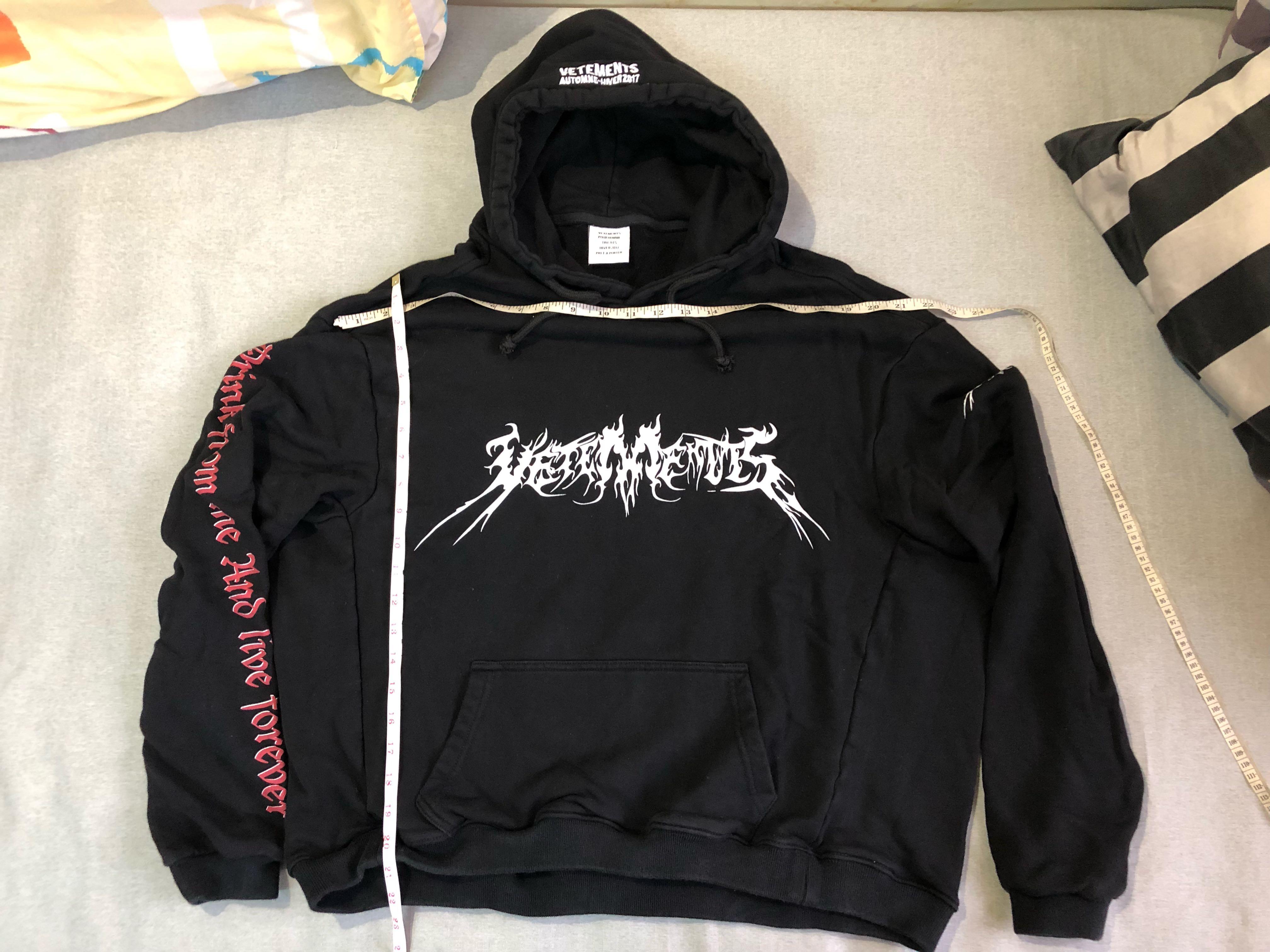 VETEMENTS oversized hoodie (Category: Hoodies) located in Makati City. Submitted by february28julz (Listing ID 253970453, Image 3). Description: in excellent condition, vetements oversized hoodie.. Please remember that most of the items that posted/sell have been previously owned. Unless otherwise stated, they may not be in absolutely flawless condition. i include very detailed pictures and give accurate written descriptions... so check them care