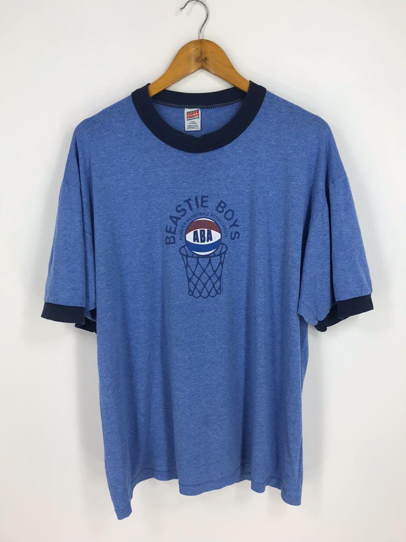 Vintage 90s Beastie Boy Blue Ringer 50/50 Shirt ABA Promote, Men's