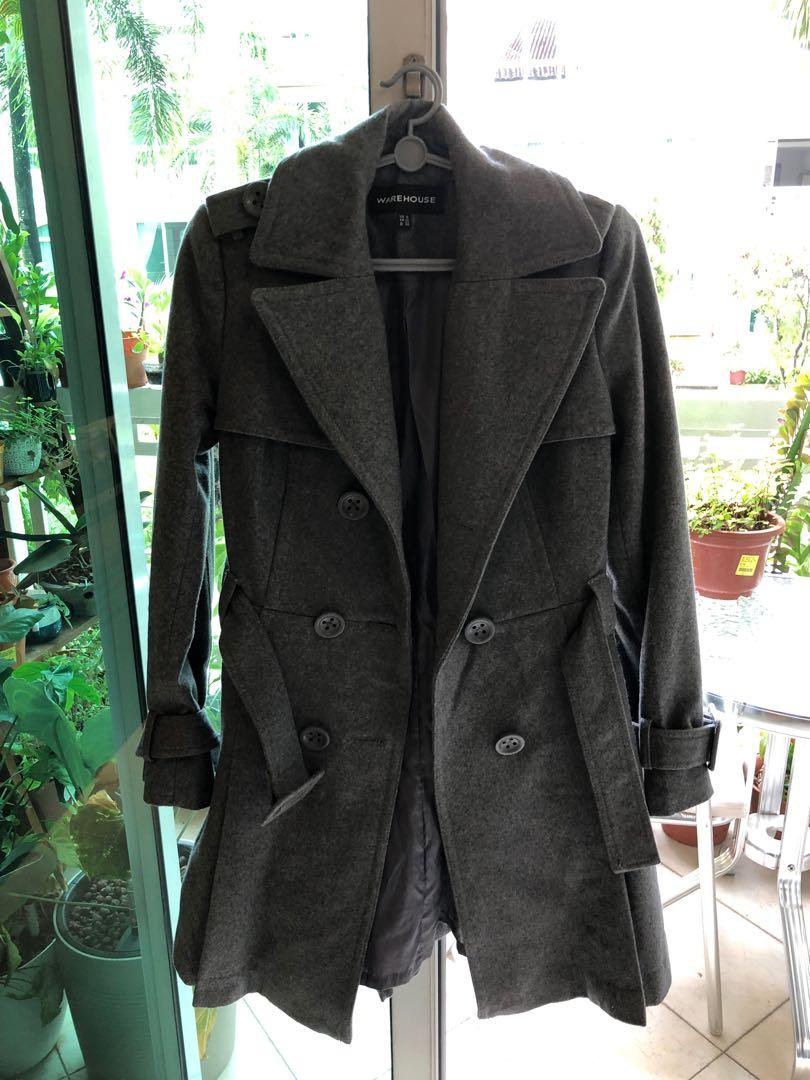Warehouse wool trench coat jacket uk8 Women s Fashion Coats