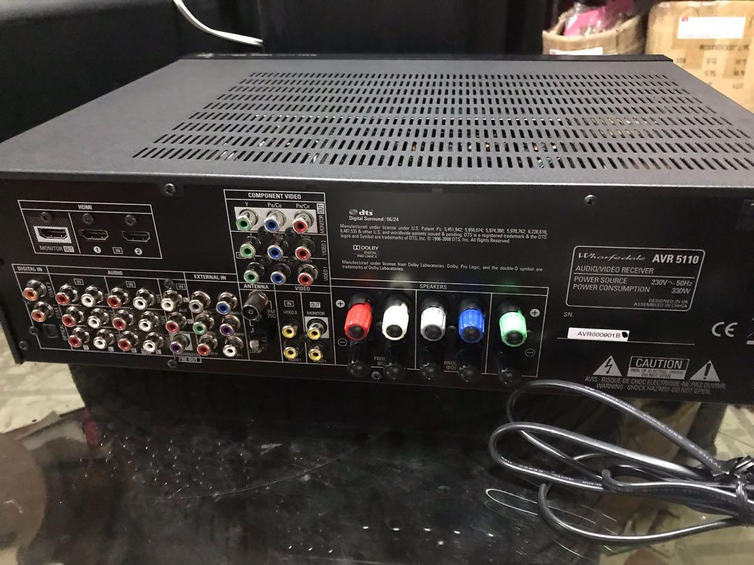 wharfedale avr 5110 (Category: Soundbars, Speakers & Amplifiers) located in Antipolo. Submitted by cebb888 (Listing ID 235904116, Image 2). Description: 500W 5.1 Channel A/V Receiver Amplituner A/V 5.1Canaux 500W AM/FM Stereo Tuner RMS 110Watts x 5ch Fidelity Audio Sound Quality Headphone Surround / Virtual Surround Component Video with 2 input and 1 output/ HDMI DTS / DTS96/24/Dolby Digital/ Dolby Prologic II Interested my call or text 091781291