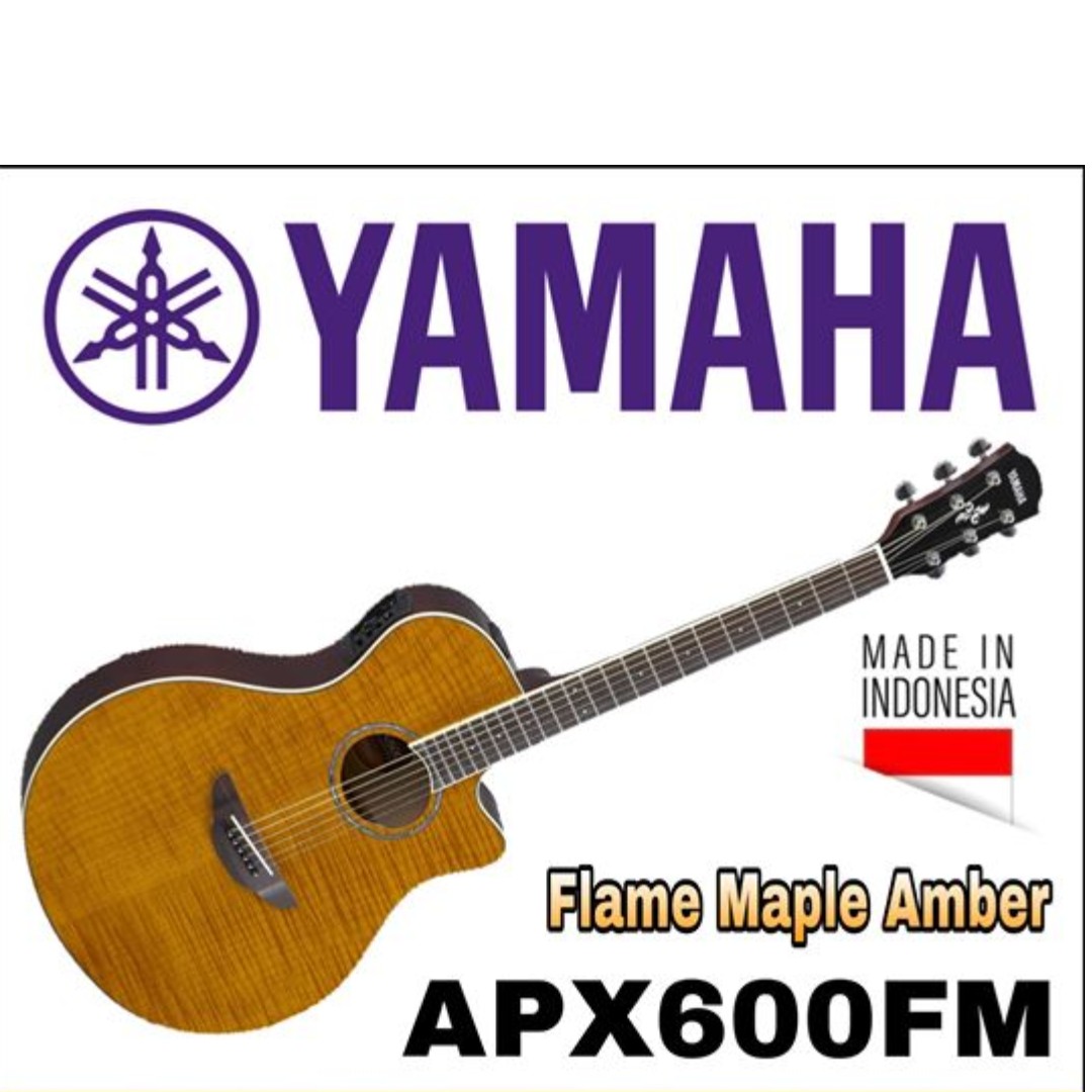 Yamaha APX600FM Thin-Line Acoustic Guitar w/ Flame Maple Top