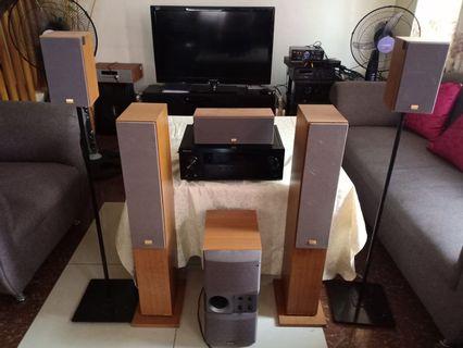Av receiver pioneer vsx 531 4k with onkyo speaker package