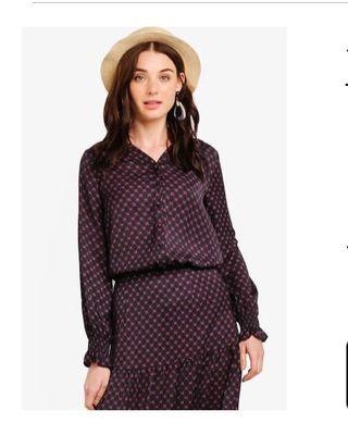Zalia Dark Maroon Blouse Top
