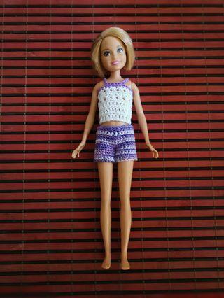 Crocheted Doll  top & shorts
