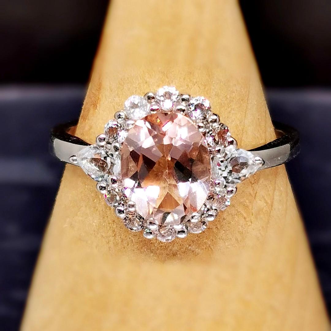 2.16ct Peach Pink Topaz Ring