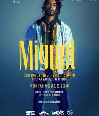 Rush!! Miguel - Live in Manila tickets lower than SRP