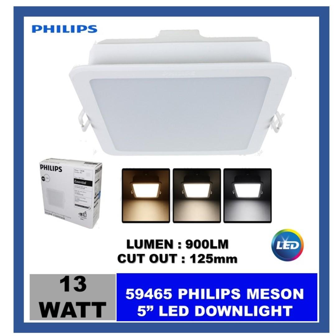 59465 Philips Meson 5 13watt Led Downlght Square Furniture Home Decor Lighting Supplies On Carousell