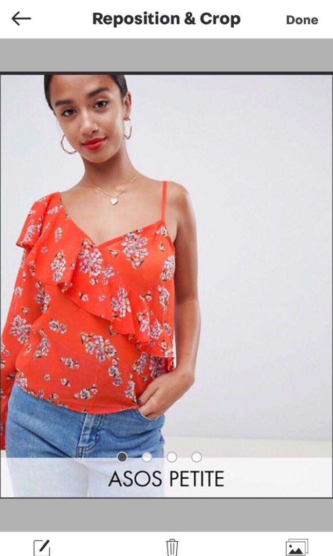 petite ruffle blouse