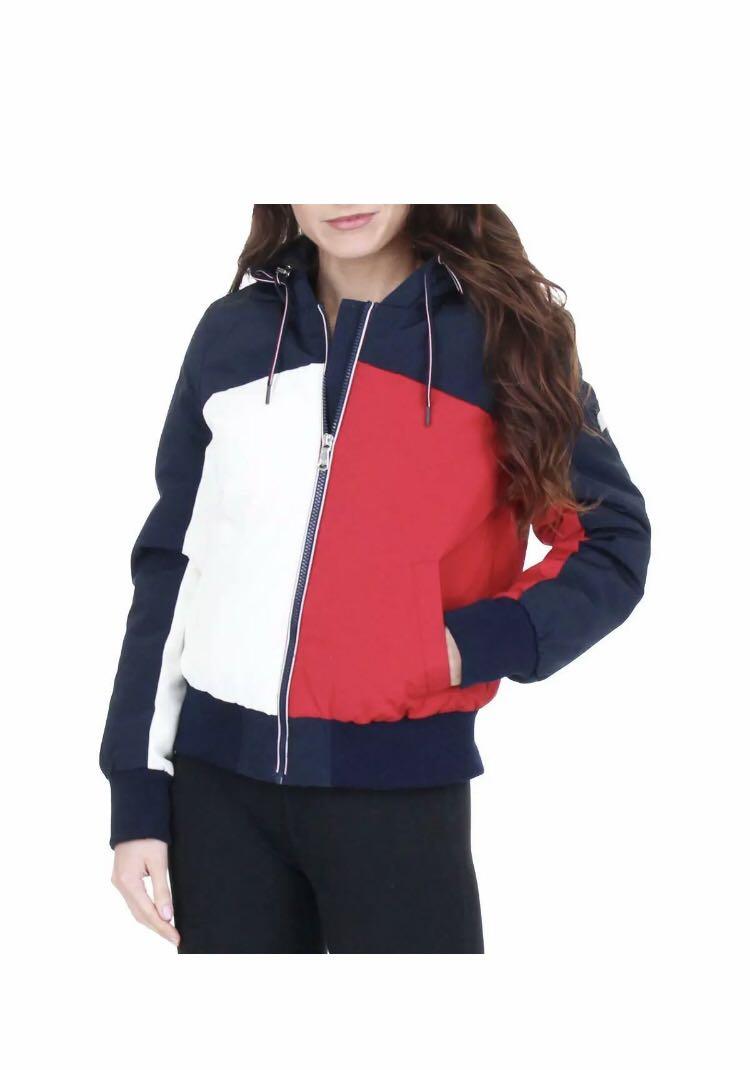 Tommy hilfiger color block jacket womens store