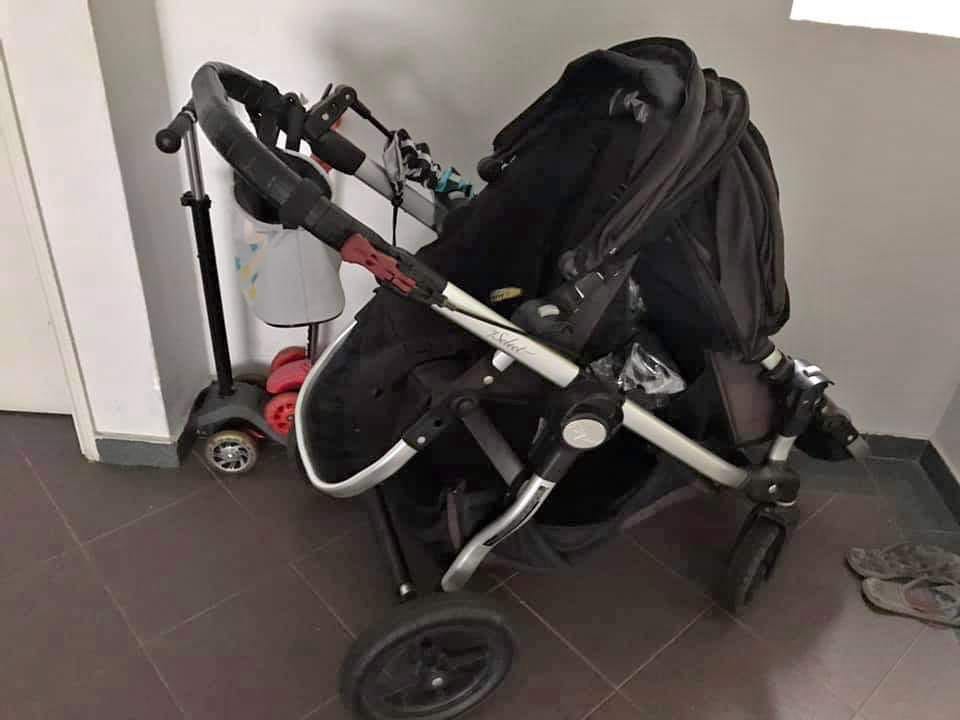 city select double stroller bassinet