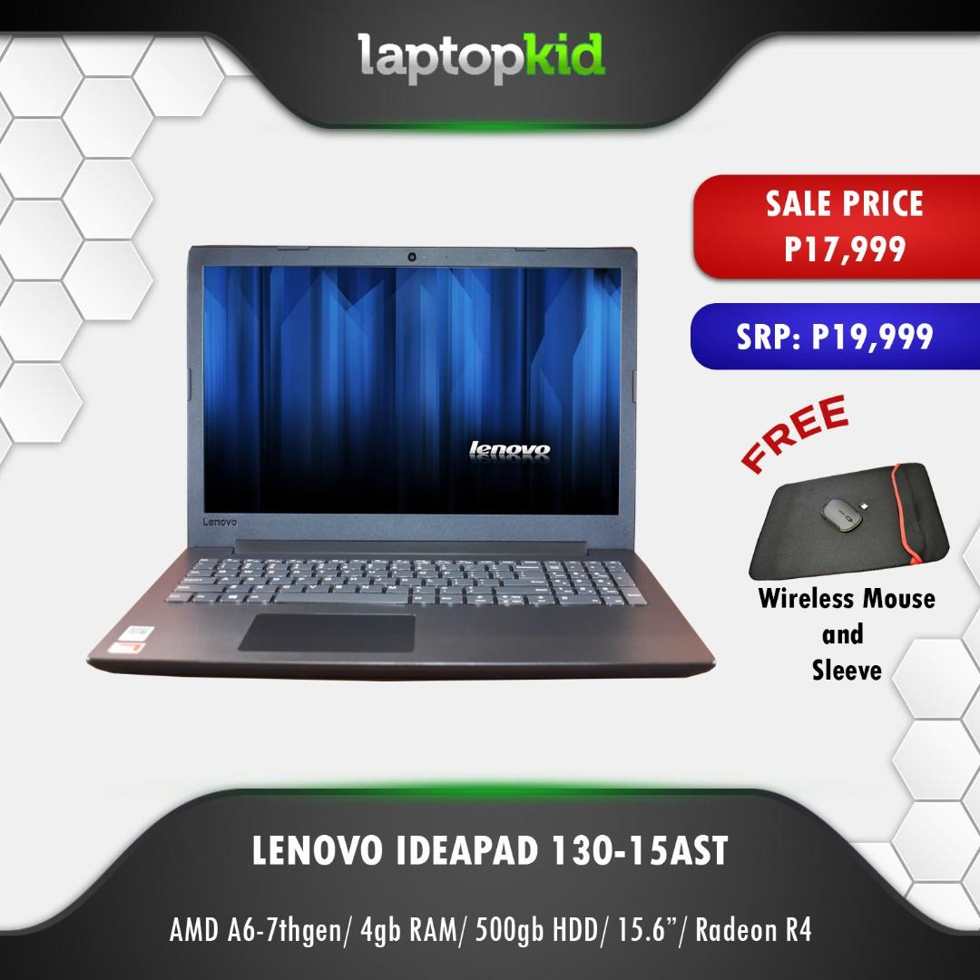 Brand New Lenovo Ideapad 130 15ast 15 6 Amd A6 9225 4gb Ram 500gb Hdd Amd R4 Win10 Electronics Computers Laptops On Carousell