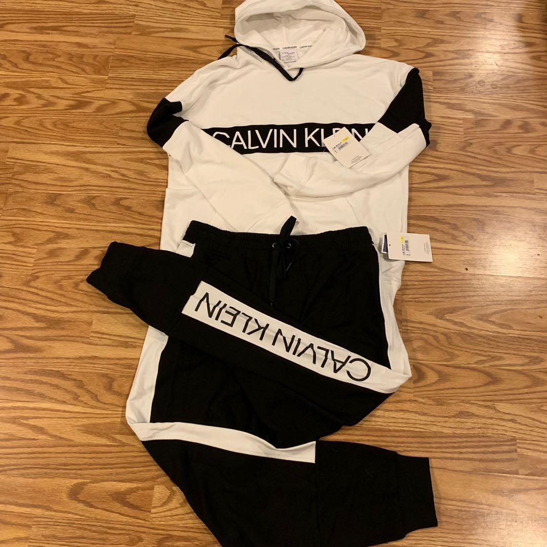 Calvin Klein b new auth sweat suit jacket hoody jogger pants