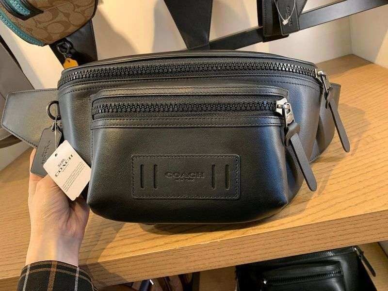 COACH TERRAIN BELT BAG COACH F75776 BLACK BLACK ANTIQUE NICKEL