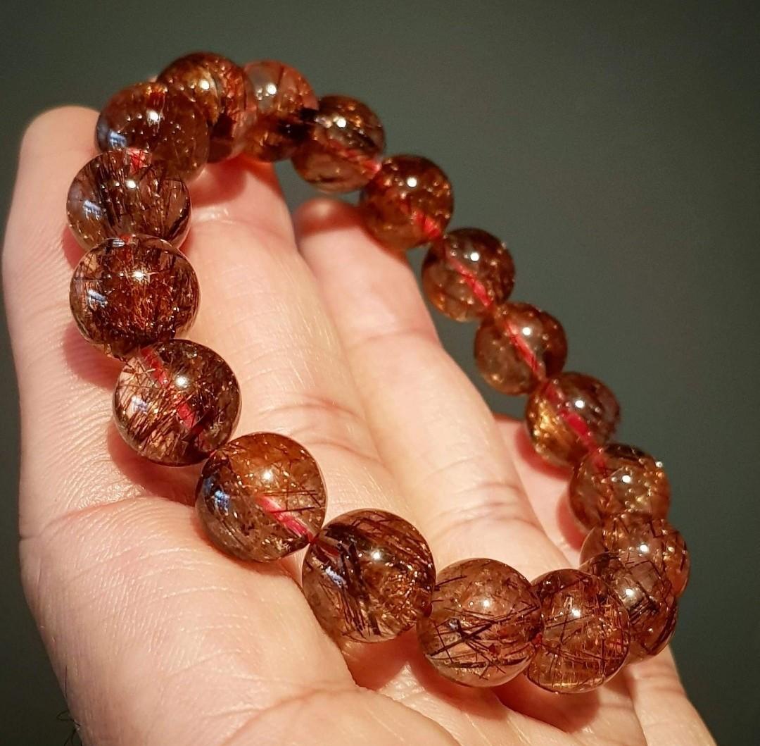 Copper rutilated quartz new arrivals bracelet