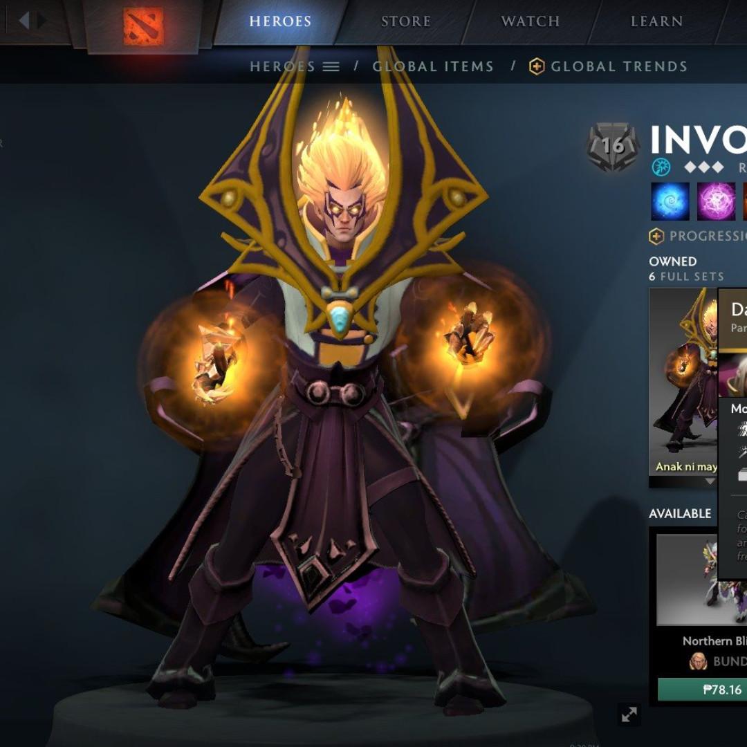 Dota 2 Invoker Dark Artistry The Best Mix Set Personal Use Toys Games Video Gaming In Game Products On Carousell - the northern frontier roblox selling robux items