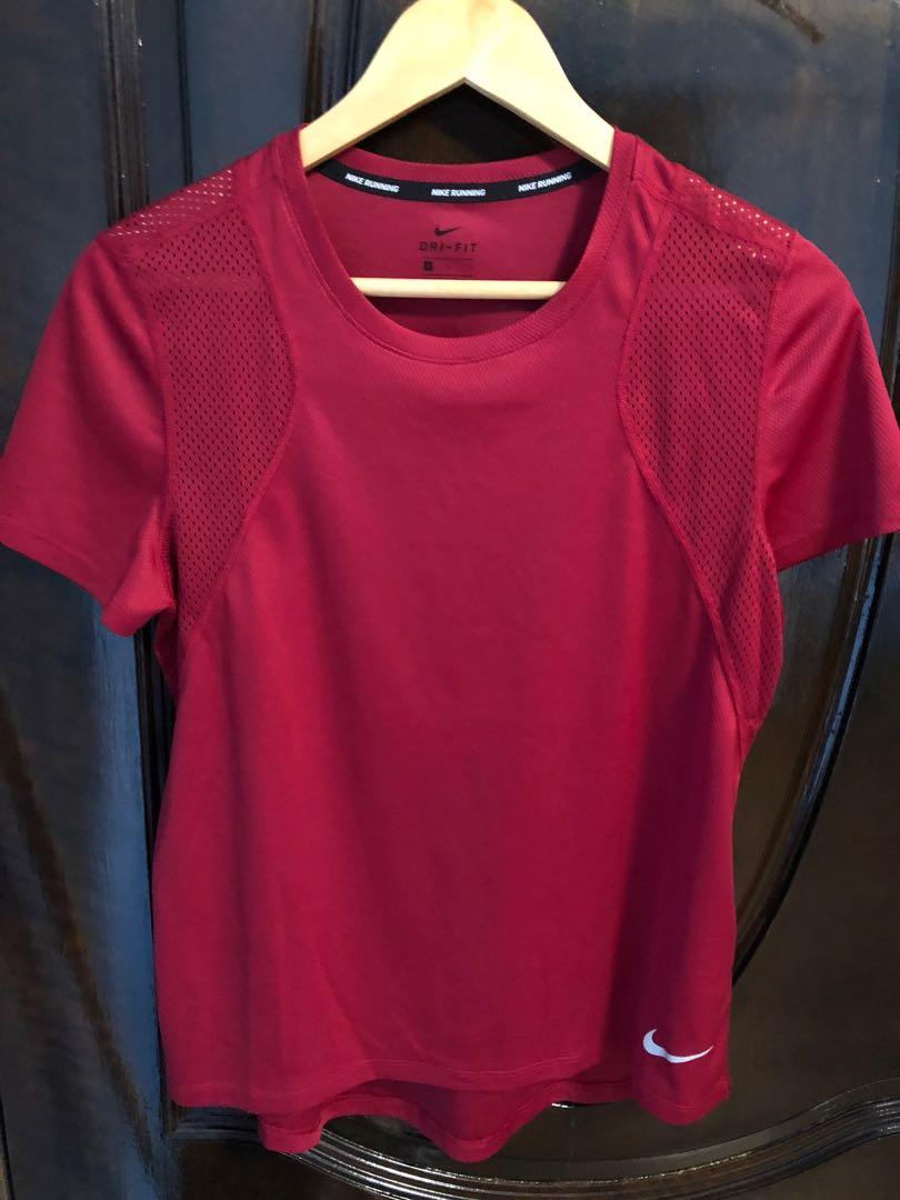 red dri fit shirt womens