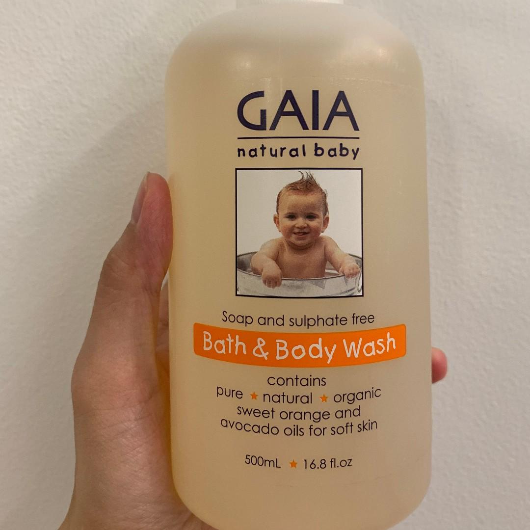 Gaia Natural Baby Hair Body Wash Organic Sweet Orange Avocado Oil 500ml Babies Kids Nursing Feeding On Carousell