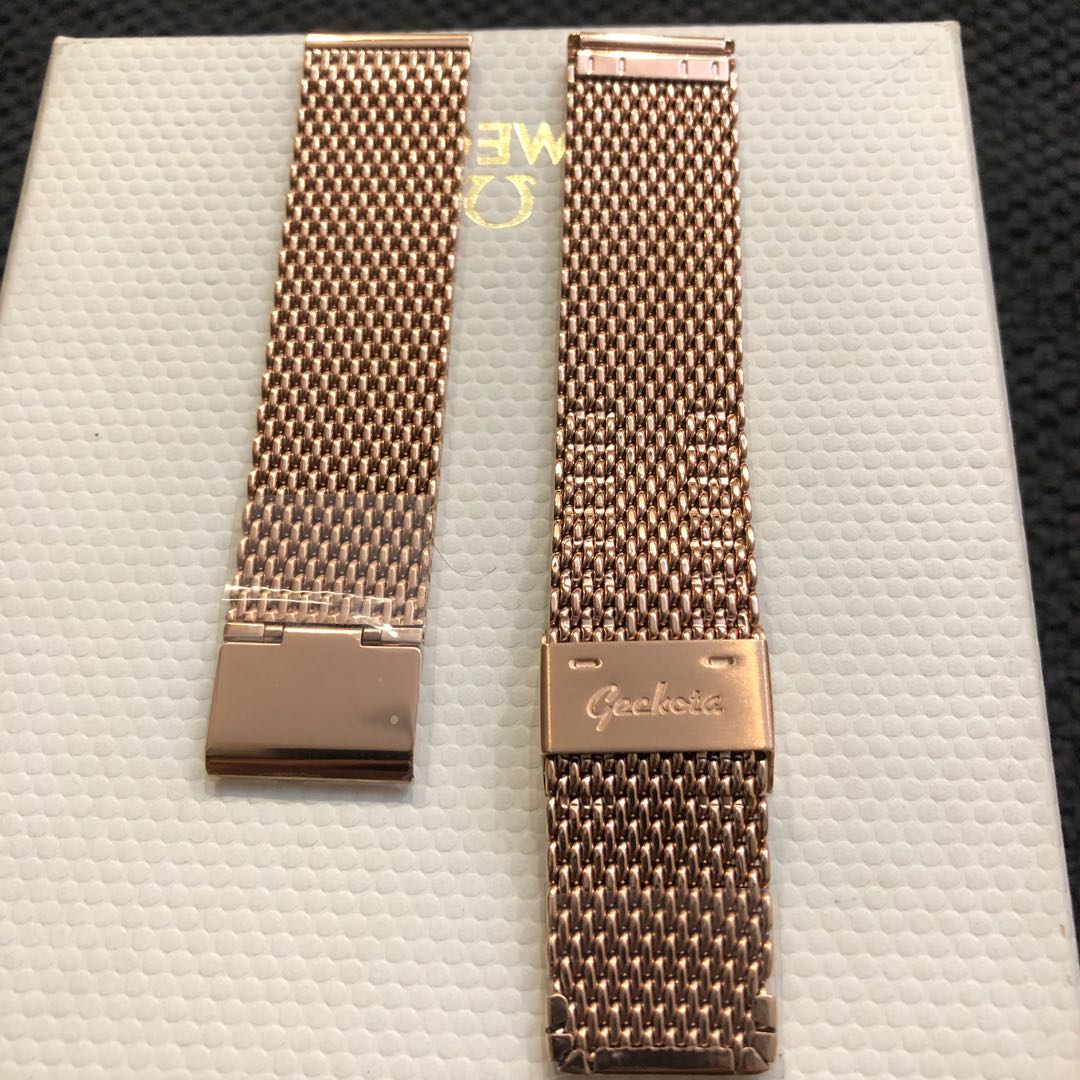 Geckota Milanese Mesh 20mm Rose Gold Plated SS Watch Strap BN Luxury Watches on Carousell