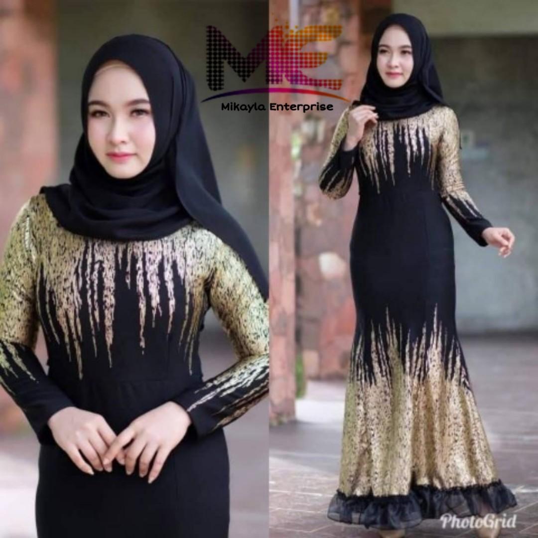 NEW GLITTER BODYCON DRESS JUBAH MUSLIMAH Women s Fashion