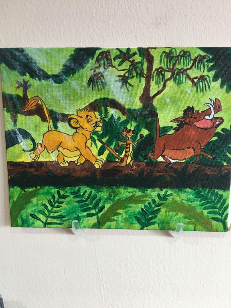 Hakuna Matata Acrylic Painting Design Craft Artwork On Carousell