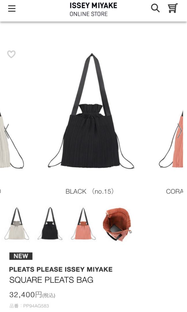 Square pleats 2025 bag