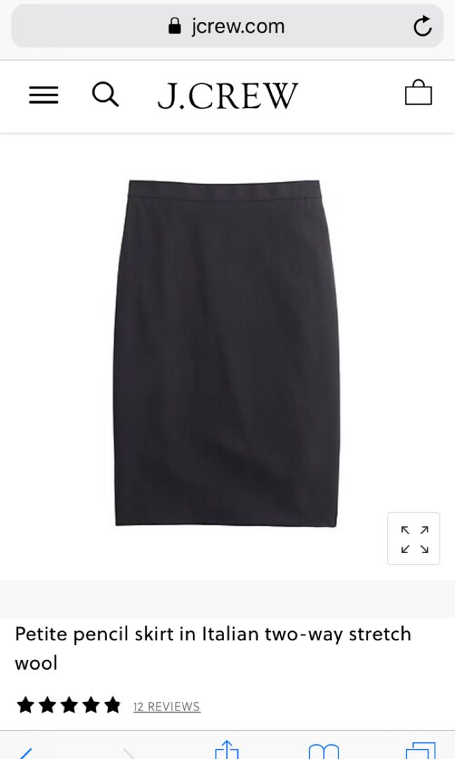 J crew navy pencil skirt online