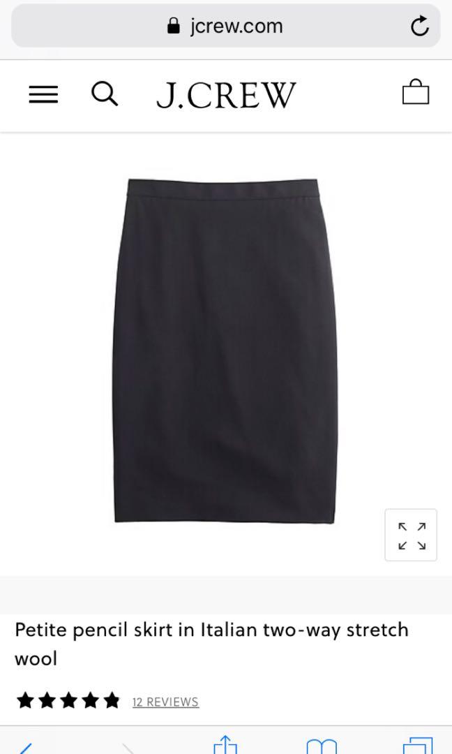 J crew deals wool skirt navy
