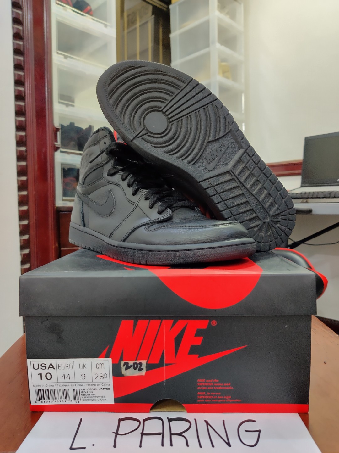 air jordan 1 retro high og triple black