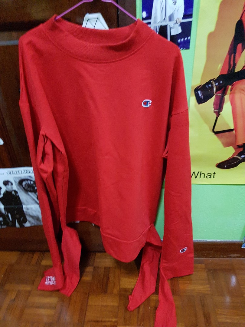 Vetements champion red sweater