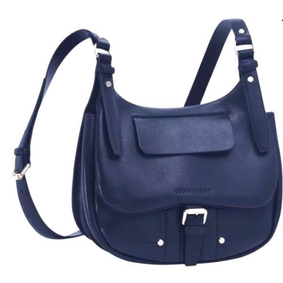Longchamp, Bags, Longchamp Balzane Cuir Leather Hobo Bag Large