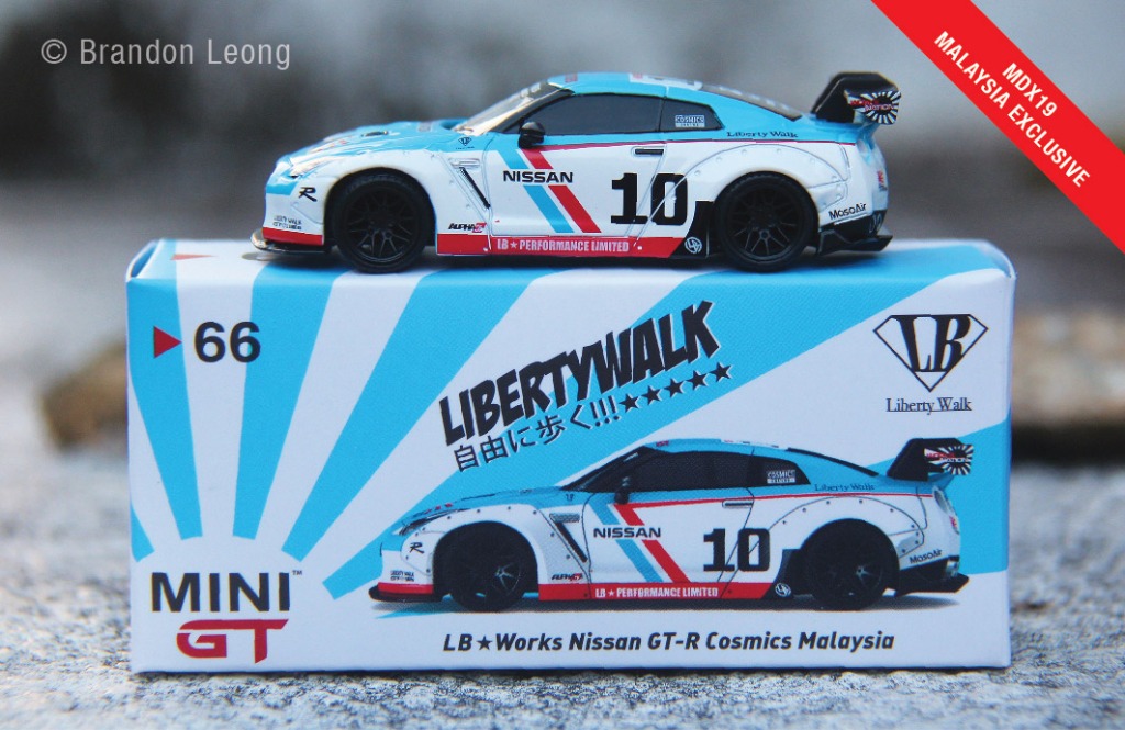 Mini GT #66 LB Works Nissan GT-R Cosmics Malaysia - MDX19 Malaysia 