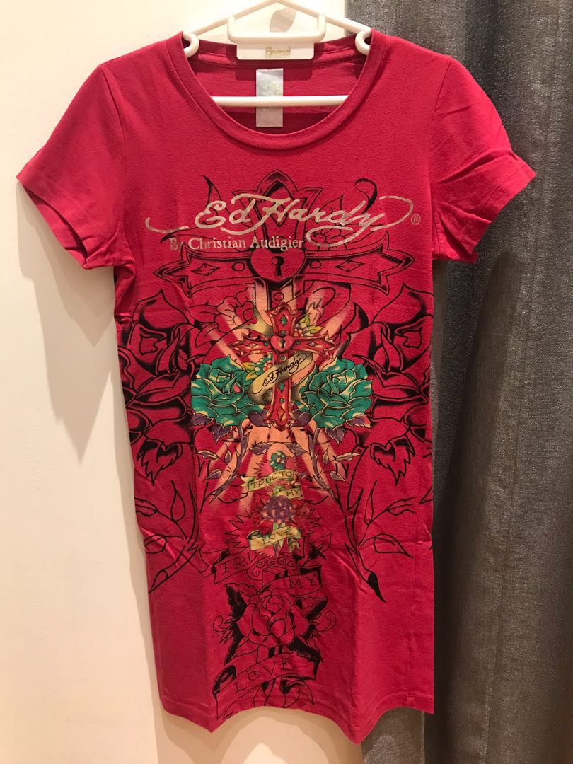 [mix&match] ed hardy t-shirt, womens fashion, clothes, tops在