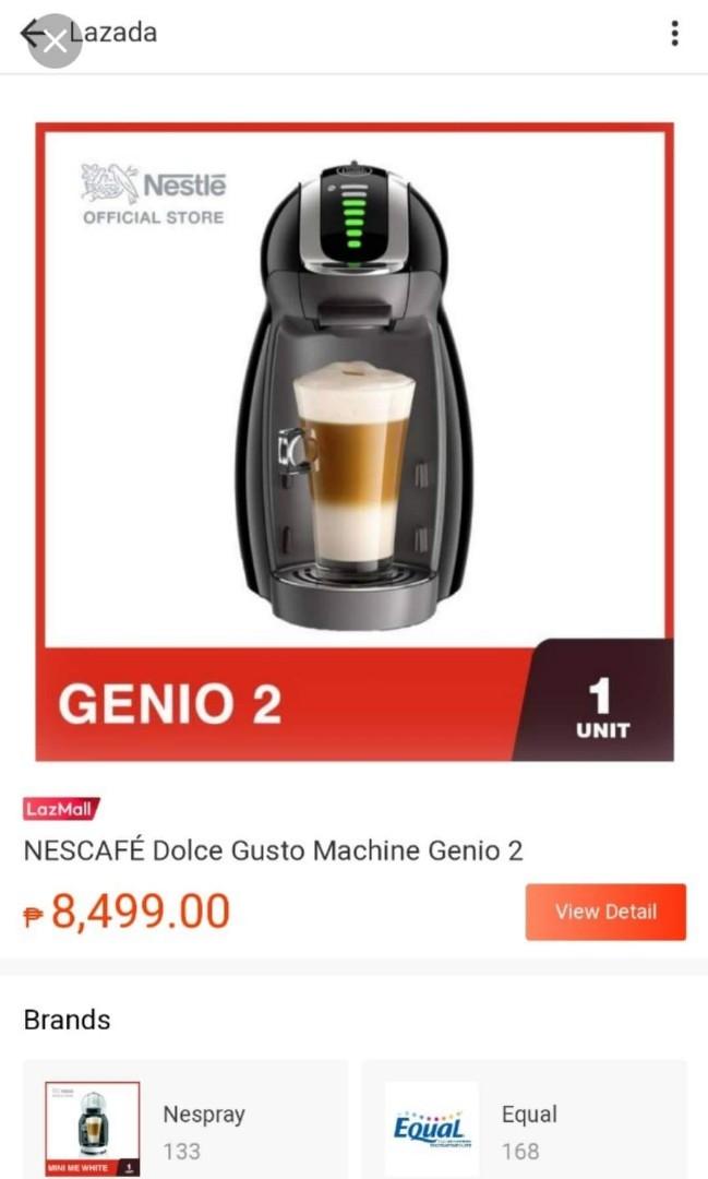 Nescafe Dolce Gusto Genio Coffee Machine, TV & Home Appliances, Kitchen