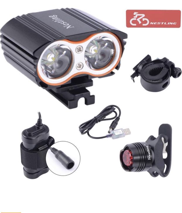 rechargeable bike lights argos