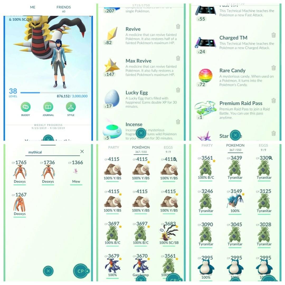 Pokemon Go Account Lv38 Blue Team With 100iv Giratina Slaking Tyranitar Snorlax N Other 100iv All Pokemon Can Trade Toys Games Video Gaming In Game Products On Carousell - roblox pokemon go l team mystic